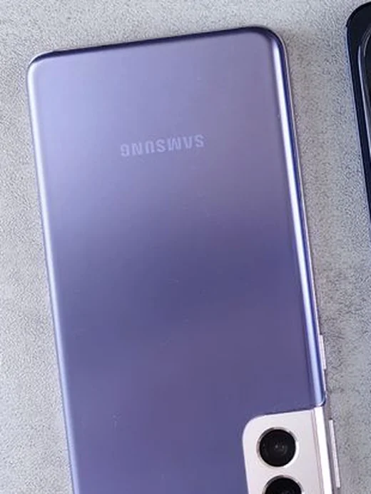 The rear of a Samsung Galaxy S series handset.